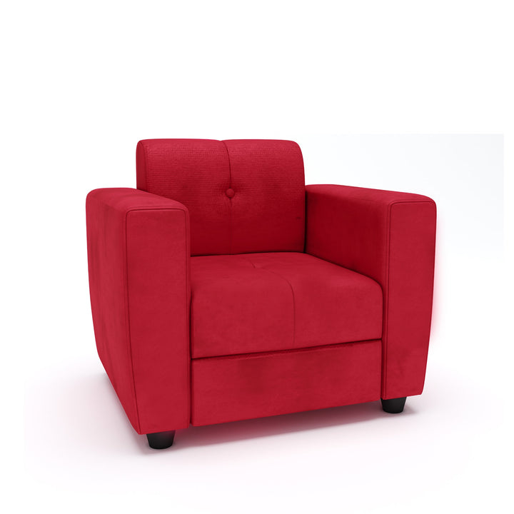 Bharat Lifestyle Deno Fabric Sofa Set | 3+2+1 Seater | Maroon Color | Comfortable & Stylish Sofa Set for Living Room, Bedroom | Soft Touch Fabric | DIY Assembly | 1 Year Warranty - BHARAT LIFESPACE PRIVATE LIMITED