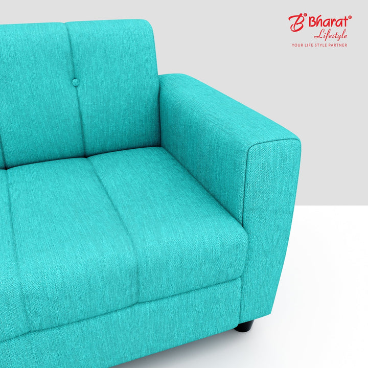 Bharat Lifestyle Deno L Shape Fabric Sofa (LHD) | 5 Seater | Aqua Blue Color | Stylish & Comfortable L - Shaped Sofa for Living Room, Bedroom | Soft Touch Fabric | DIY Assembly | 1 Year Warranty - BHARAT LIFESPACE PRIVATE LIMITED