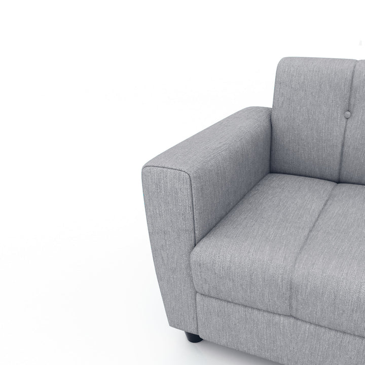 Bharat Lifestyle Deno Soft Touch Fabric 3 Seater Grey Sofa Luxurious Looks and Comfortable for Living Room, Bedroom, DIY(Do - It - Yourself) 1 Year Warranty - BHARAT LIFESPACE PRIVATE LIMITED