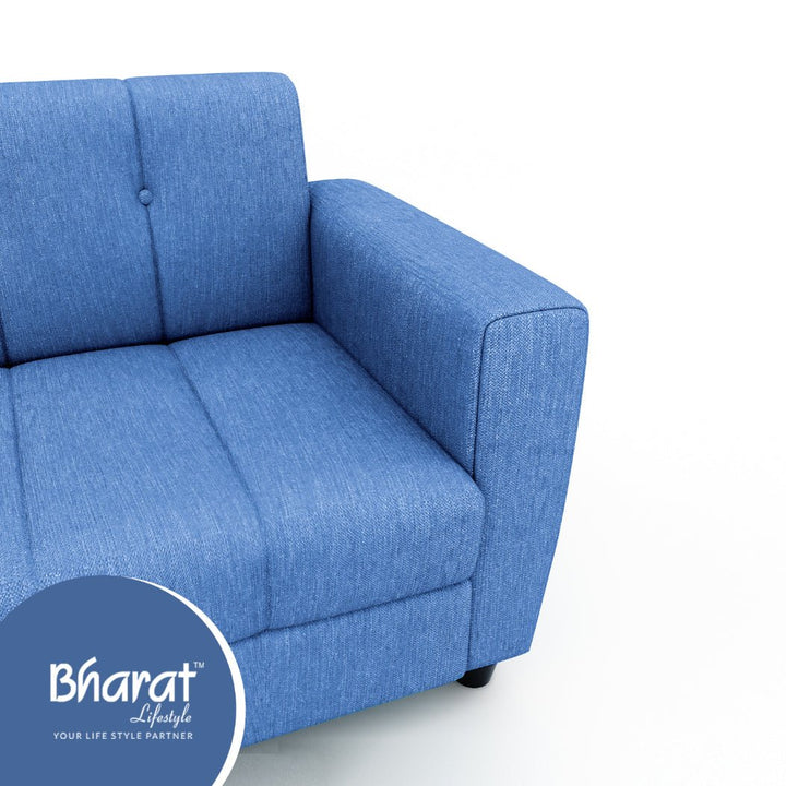 Bharat Lifestyle Deno Soft Touch Fabric 3 Seater Sky Blue Sofa, Luxurious Looks and Comfortable Sofa for Living Room, Bedroom DIY(Do - It - Yourself) 1 Year Warranty - BHARAT LIFESPACE PRIVATE LIMITED