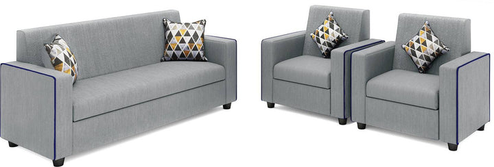 Bharat Lifestyle Desy Fabric 3+1+1 Sofa Set | Grey Color | Comfortable & Stylish Sofa Set for Living Room, Bedroom | Soft Fabric | DIY Assembly | 1 Year Warranty - BHARAT LIFESPACE PRIVATE LIMITED
