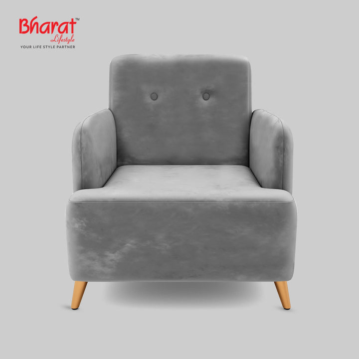 Bharat Lifestyle Dice Fabric 3 + 1 + 1 Sofa Set (Grey, Knock Down) - BHARAT LIFESPACE PRIVATE LIMITED