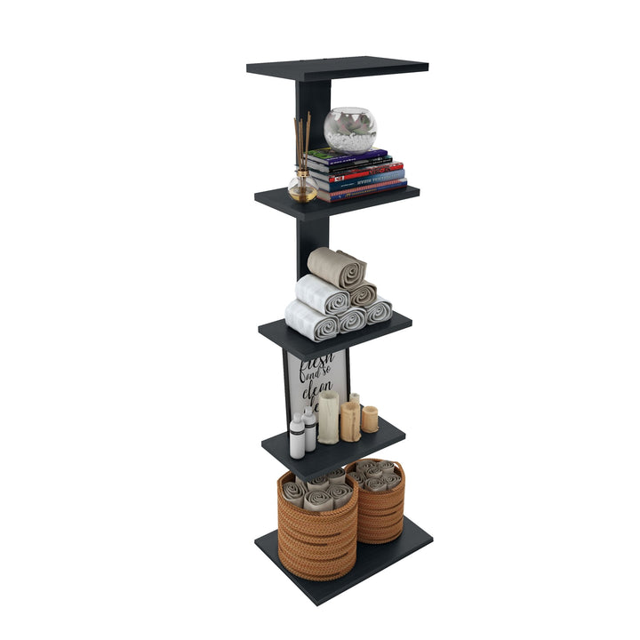 Bharat Lifestyle Erabus Engineered Wood Open Book Shelf (Finish Color - Wenge, DIY(Do - It - Yourself)) - BHARAT LIFESPACE PRIVATE LIMITED