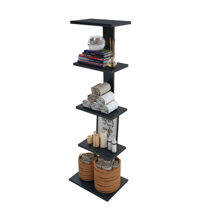 Bharat Lifestyle Erabus Engineered Wood Open Book Shelf (Finish Color - Wenge, DIY(Do - It - Yourself)) - BHARAT LIFESPACE PRIVATE LIMITED