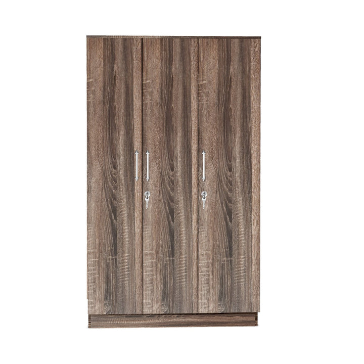 Bharat Lifestyle Florence Engineered Wood 3 Door Wardrobe (Finish Color - Brown, Knock Down) - BHARAT LIFESPACE PRIVATE LIMITED