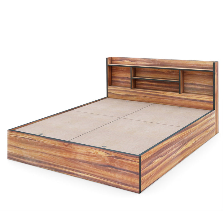 Bharat Lifestyle Freetown Engineered Wood Queen Box Bed (Finish Color - Brown, Delivery Condition - Knock Down) - BHARAT LIFESPACE PRIVATE LIMITED
