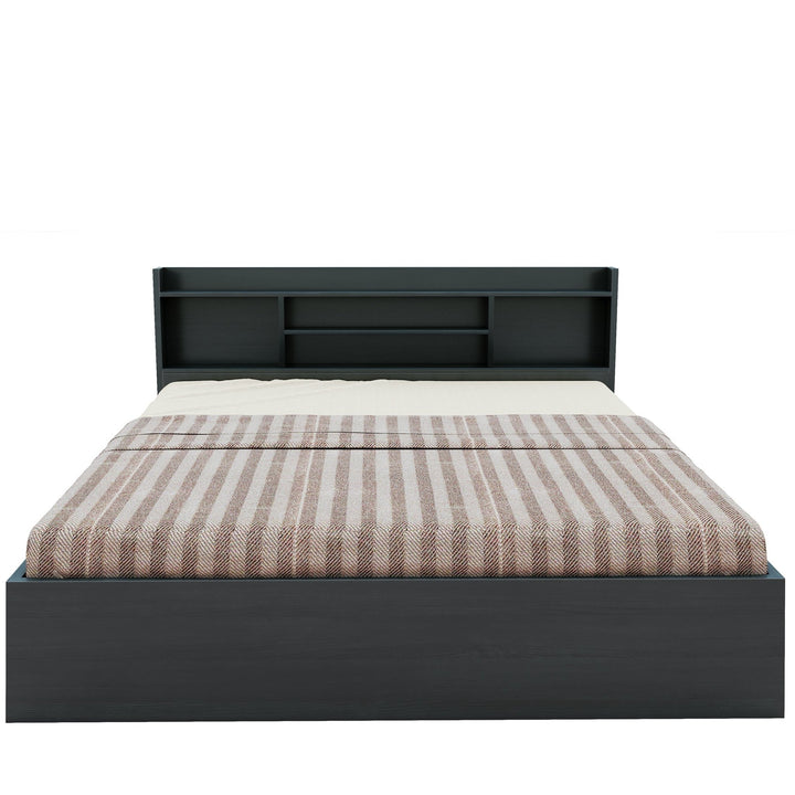 Bharat Lifestyle Freetown Engineered Wood Queen Box Bed (Finish Color - Wenge, Delivery Condition - Knock Down) - BHARAT LIFESPACE PRIVATE LIMITED