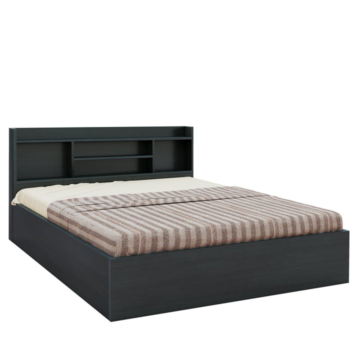 Bharat Lifestyle Freetown Engineered Wood Queen Box Bed (Finish Color - Wenge, Delivery Condition - Knock Down) - BHARAT LIFESPACE PRIVATE LIMITED