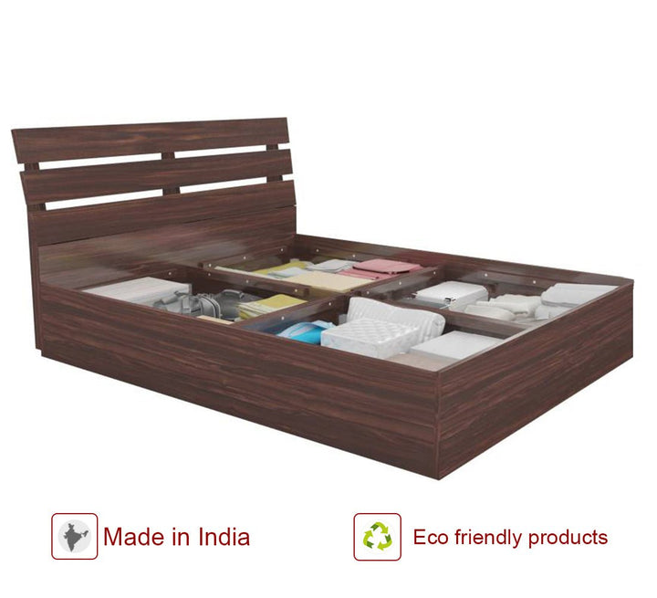 Bharat Lifestyle Havana Engineered Wood Queen Box Bed (Finish Color - Brown, Delivery Condition - Knock Down) - BHARAT LIFESPACE PRIVATE LIMITED