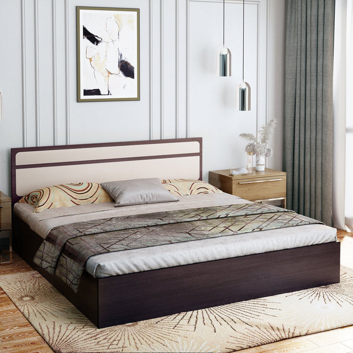 Bharat Lifestyle Helena Engineered Wood Queen Box Bed with Storage, Wooden Double Bed for Bedroom, Living Room, Color - Wenge, Delivery Condition - Knock Down, 1 Year Warranty - BHARAT LIFESPACE PRIVATE LIMITED