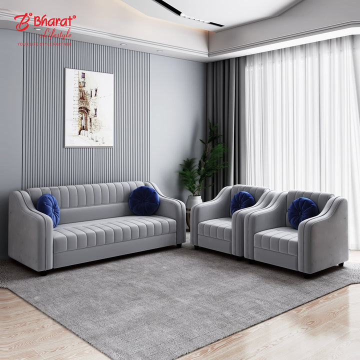 Bharat Lifestyle Jack Fabric 3 + 1 + 1 Sofa Set (Grey, DIY(Do - It - Yourself)) - BHARAT LIFESPACE PRIVATE LIMITED