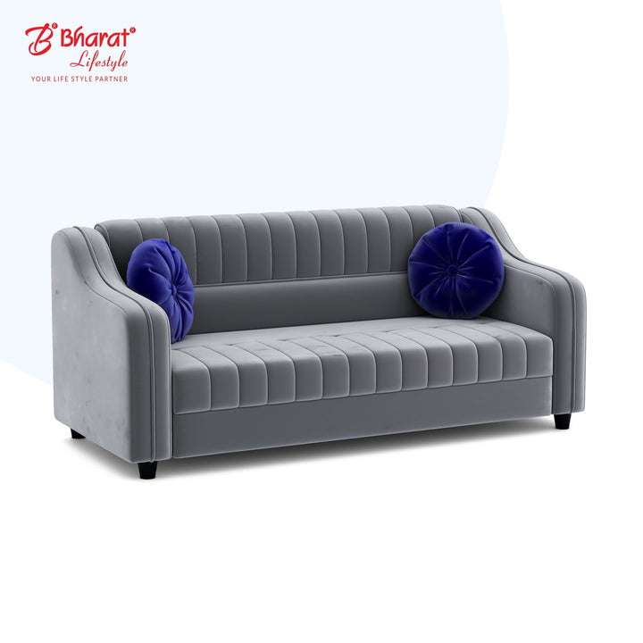 Bharat Lifestyle Jack Fabric 3 + 1 + 1 Sofa Set (Grey, DIY(Do - It - Yourself)) - BHARAT LIFESPACE PRIVATE LIMITED