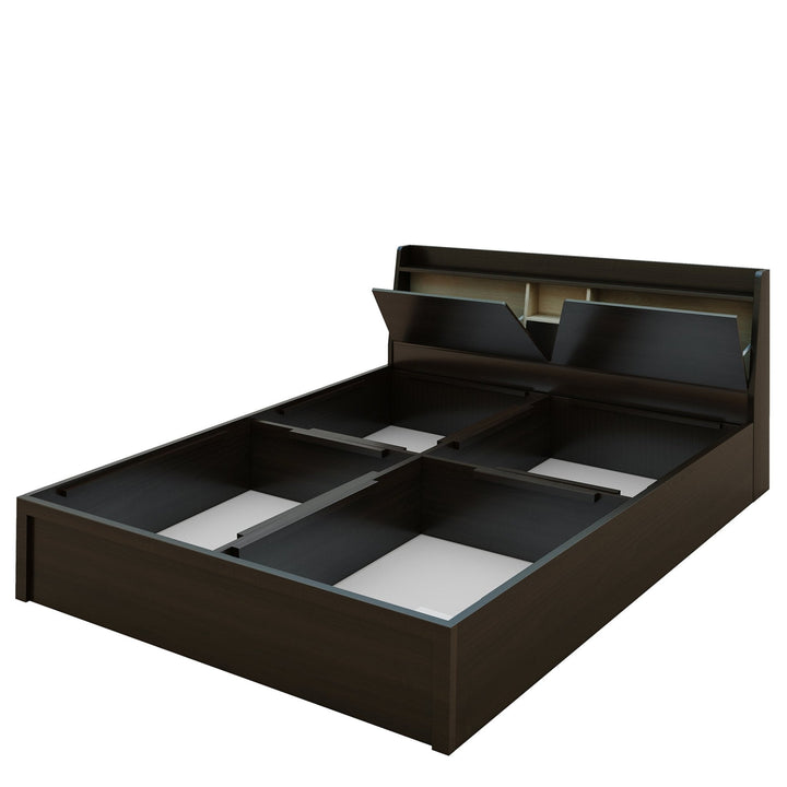 Bharat Lifestyle Jakarta Engineered Wood King Box Bed (Finish Color - Brown, Delivery Condition - Knock Down) - BHARAT LIFESPACE PRIVATE LIMITED