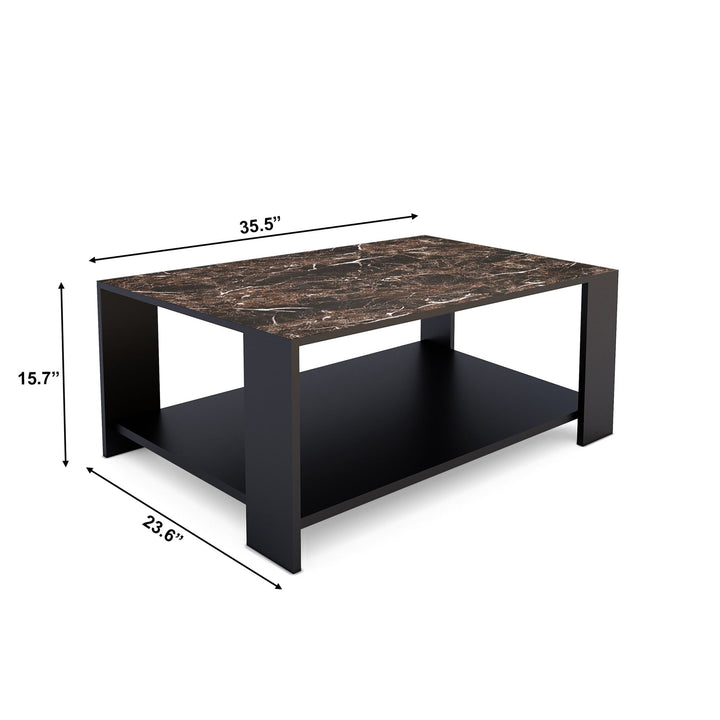 Bharat Lifestyle Juniper Engineered Wood Coffee Table (Finish Color - Wenge Brown, Knock Down) - BHARAT LIFESPACE PRIVATE LIMITED
