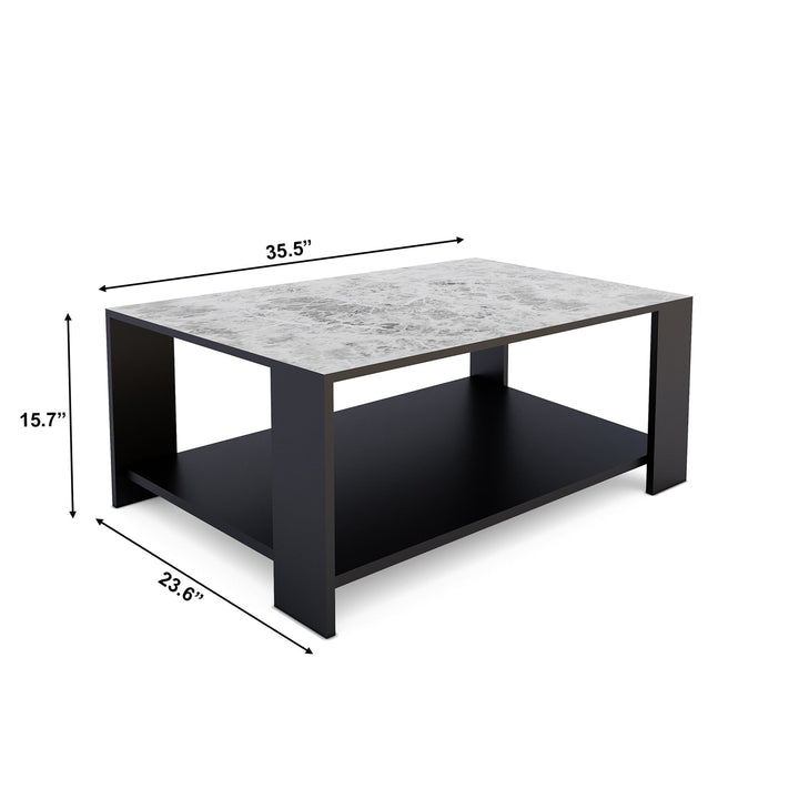 Bharat Lifestyle Juniper Engineered Wood Coffee Table (Finish Color - Wenge White, Knock Down) - BHARAT LIFESPACE PRIVATE LIMITED