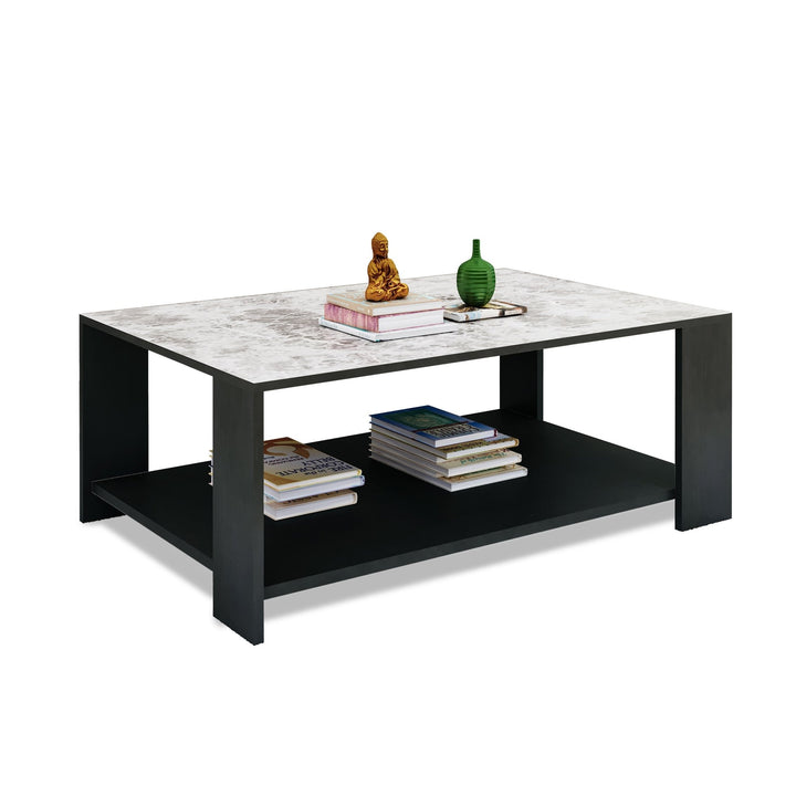 Bharat Lifestyle Juniper Engineered Wood Coffee Table (Finish Color - Wenge White, Knock Down) - BHARAT LIFESPACE PRIVATE LIMITED