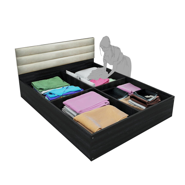 Bharat Lifestyle Kansas Engineered Wood King Box Bed (Finish Color - Wenge, Delivery Condition - Knock Down) - BHARAT LIFESPACE PRIVATE LIMITED