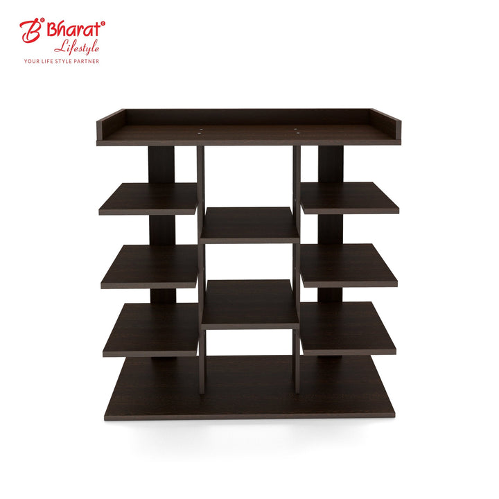 Bharat Lifestyle Karaka Open Engineered Wood Shoe Rack (Black, 10 Shelves, DIY(Do - It - Yourself)) - BHARAT LIFESPACE PRIVATE LIMITED