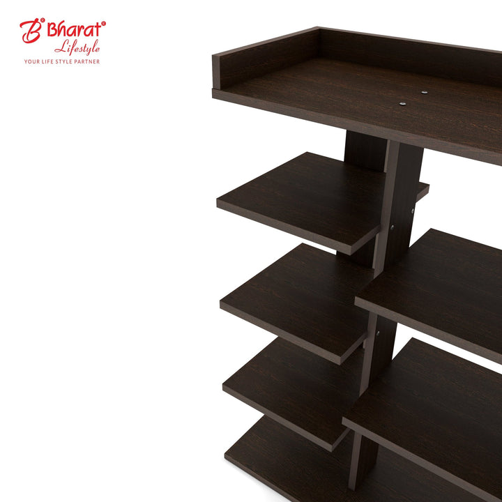 Bharat Lifestyle Karaka Open Engineered Wood Shoe Rack (Black, 10 Shelves, DIY(Do - It - Yourself)) - BHARAT LIFESPACE PRIVATE LIMITED