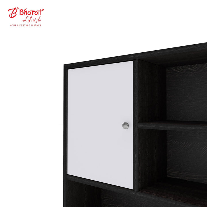 Bharat Lifestyle Kazan Engineered Wood Display Unit (Finish Color - White & Wenge, DIY(Do - It - Yourself)) - BHARAT LIFESPACE PRIVATE LIMITED