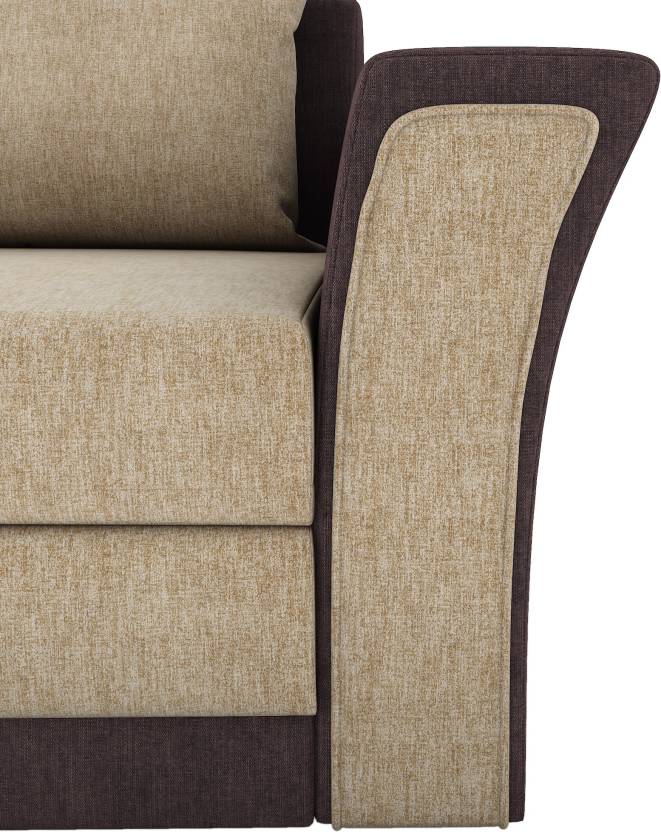 Bharat Lifestyle Leo Fabric 3 Seater Sofa (Finish Color - Cream & Brown, DIY(Do - It - Yourself)) - BHARAT LIFESPACE PRIVATE LIMITED