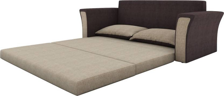 Bharat Lifestyle Leo Fabric 3 Seater Sofa (Finish Color - Cream & Brown, DIY(Do - It - Yourself)) - BHARAT LIFESPACE PRIVATE LIMITED