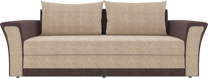 Bharat Lifestyle Leo Fabric 3 Seater Sofa (Finish Color - Cream & Brown, DIY(Do - It - Yourself)) - BHARAT LIFESPACE PRIVATE LIMITED