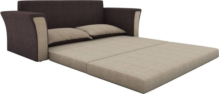 Bharat Lifestyle Leo Fabric 3 Seater Sofa (Finish Color - Cream & Brown, DIY(Do - It - Yourself)) - BHARAT LIFESPACE PRIVATE LIMITED