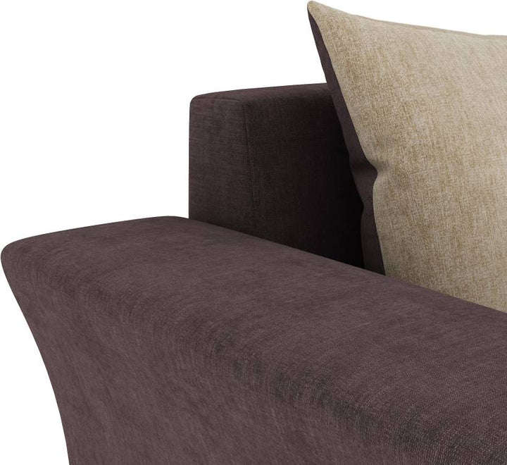 Bharat Lifestyle Leo Fabric 3 Seater Sofa (Finish Color - Cream & Brown, DIY(Do - It - Yourself)) - BHARAT LIFESPACE PRIVATE LIMITED