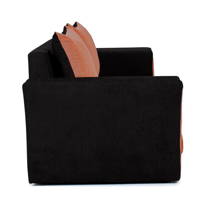 Bharat Lifestyle Leo Fabric Sofa Cum Bed (Orange & Black) Looks and Comfortable Sofa for Living Room, Bedroom, Home and Office, Assembly DIY(Do - It - Yourself) 1 Year Warranty - BHARAT LIFESPACE PRIVATE LIMITED