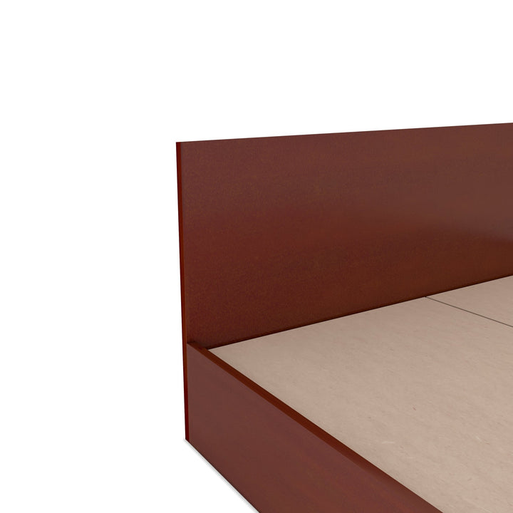 Bharat Lifestyle Libya Engineered Wood Queen Bed Without Storage Bed for Bedroom, Living Room, Color – Brown, Delivery Condition - Knock Down, 1 Year Warranty - BHARAT LIFESPACE PRIVATE LIMITED