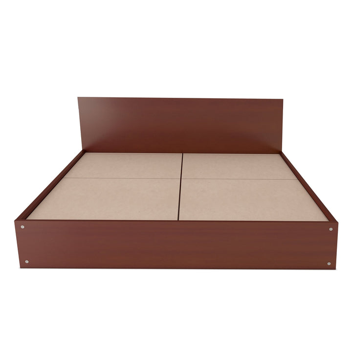 Bharat Lifestyle Libya Engineered Wood Queen Bed Without Storage Bed for Bedroom, Living Room, Color – Brown, Delivery Condition - Knock Down, 1 Year Warranty - BHARAT LIFESPACE PRIVATE LIMITED