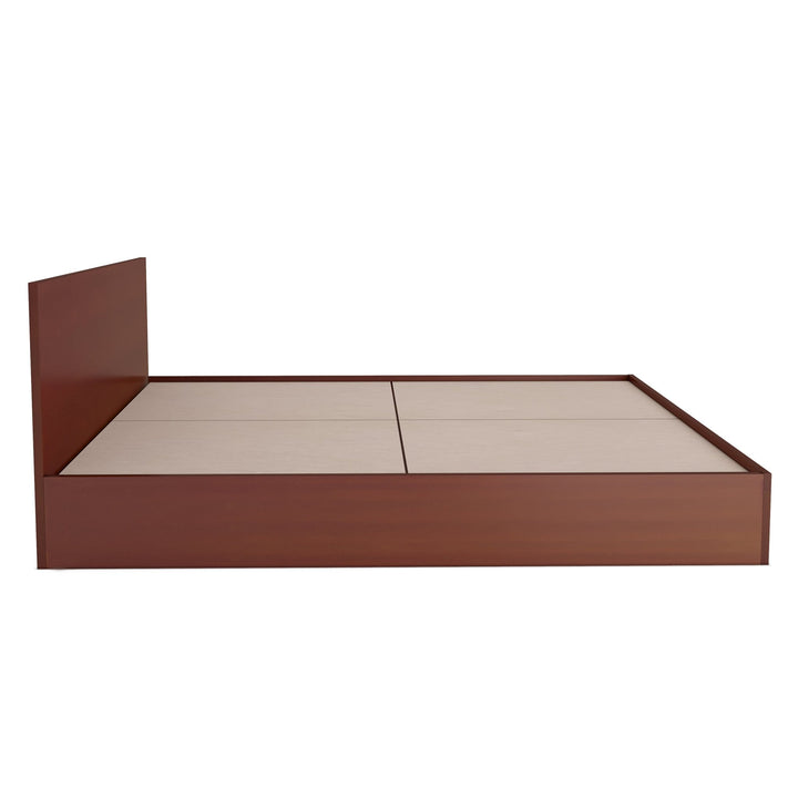 Bharat Lifestyle Libya Engineered Wood Queen Bed Without Storage Bed for Bedroom, Living Room, Color – Brown, Delivery Condition - Knock Down, 1 Year Warranty - BHARAT LIFESPACE PRIVATE LIMITED