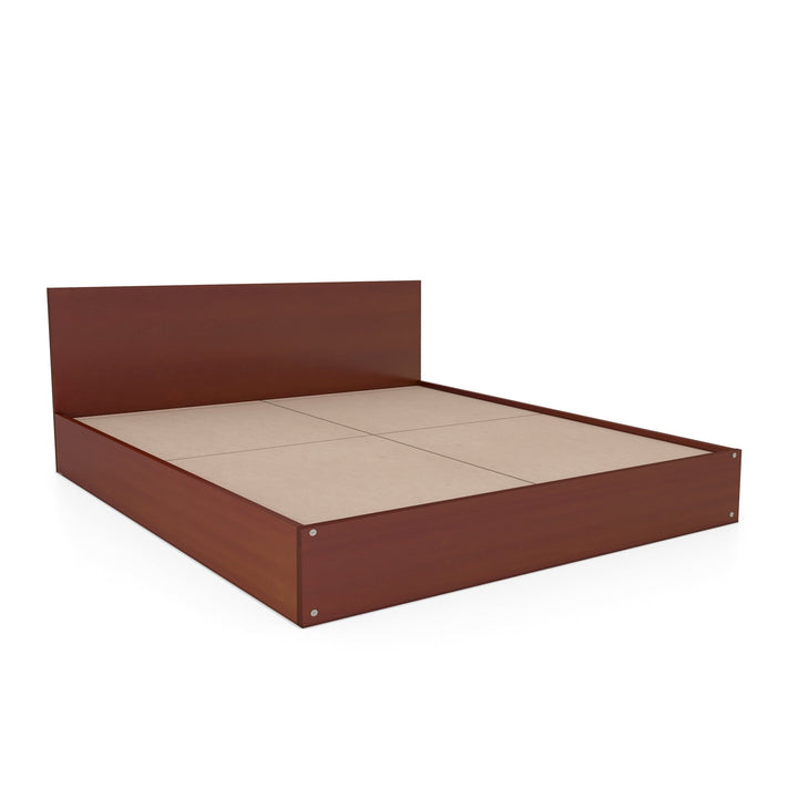 Bharat Lifestyle Libya Engineered Wood Queen Bed Without Storage Bed for Bedroom, Living Room, Color – Brown, Delivery Condition - Knock Down, 1 Year Warranty - BHARAT LIFESPACE PRIVATE LIMITED