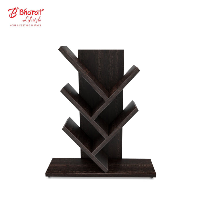 Bharat Lifestyle Lotus Engineered Wood Open Book Shelf (Finish Color - Wenge, DIY(Do - It - Yourself)) - BHARAT LIFESPACE PRIVATE LIMITED