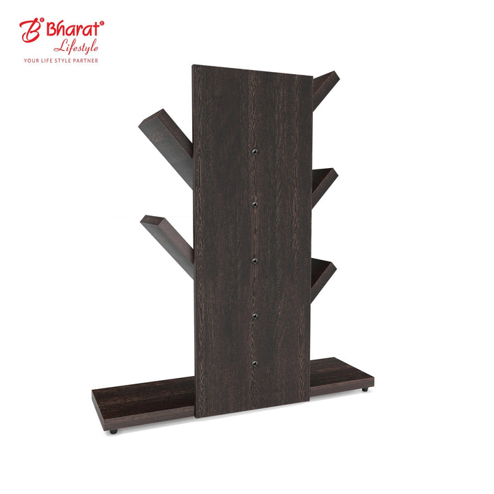 Bharat Lifestyle Lotus Engineered Wood Open Book Shelf (Finish Color - Wenge, DIY(Do - It - Yourself)) - BHARAT LIFESPACE PRIVATE LIMITED