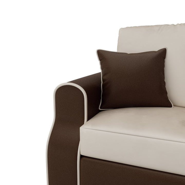 Bharat Lifestyle Madison U - Shape Fabric 9 Seater Sofa (Finish Color - Cream Brown, DIY(Do - It - Yourself)) - BHARAT LIFESPACE PRIVATE LIMITED