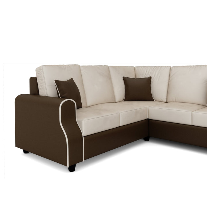 Bharat Lifestyle Madison U - Shape Fabric 9 Seater Sofa (Finish Color - Cream Brown, DIY(Do - It - Yourself)) - BHARAT LIFESPACE PRIVATE LIMITED