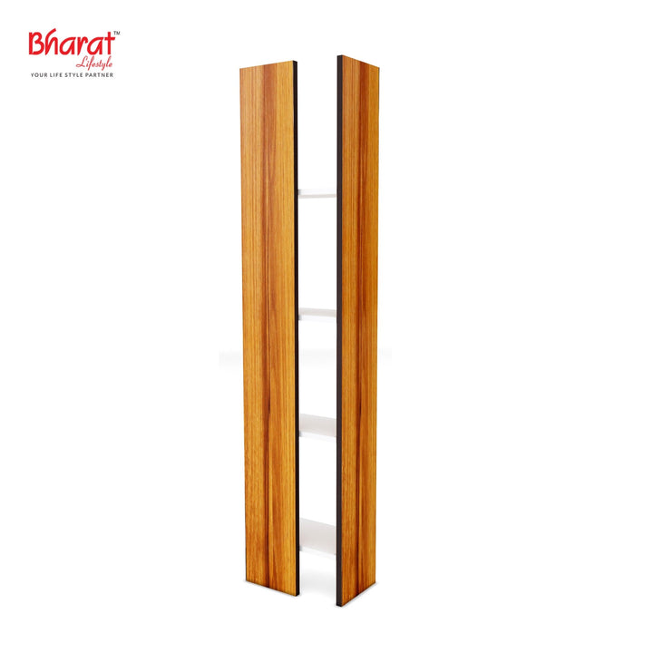Bharat Lifestyle Mayon Engineered Wood Open Book Shelf (Finish Color - White and Brown, DIY(Do - It - Yourself)) - BHARAT LIFESPACE PRIVATE LIMITED