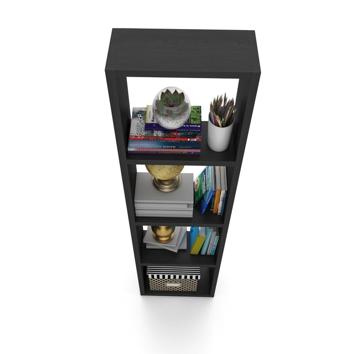 Bharat Lifestyle Merapi Engineered Wood Open Book Shelf (Finish Color - Light Wenge, DIY(Do - It - Yourself)) - BHARAT LIFESPACE PRIVATE LIMITED