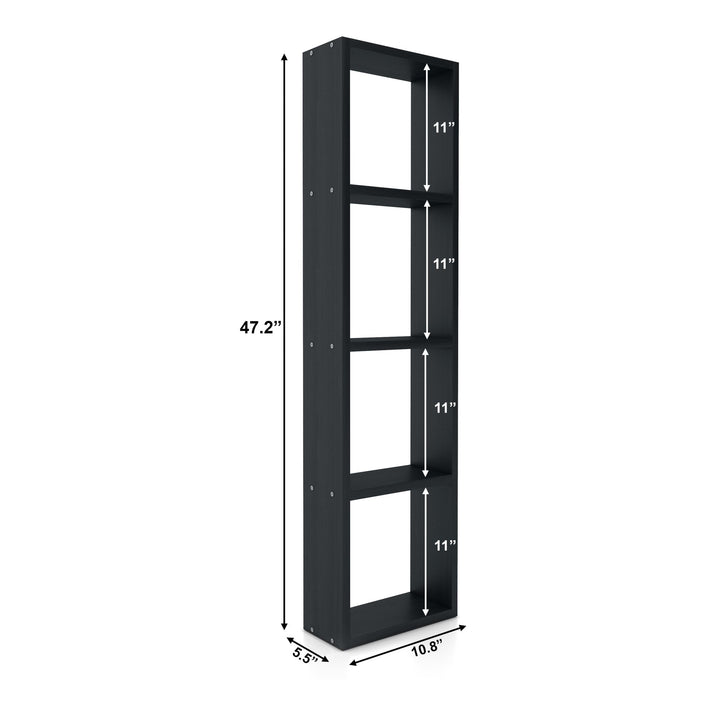 Bharat Lifestyle Merapi Engineered Wood Open Book Shelf (Finish Color - Light Wenge, DIY(Do - It - Yourself)) - BHARAT LIFESPACE PRIVATE LIMITED