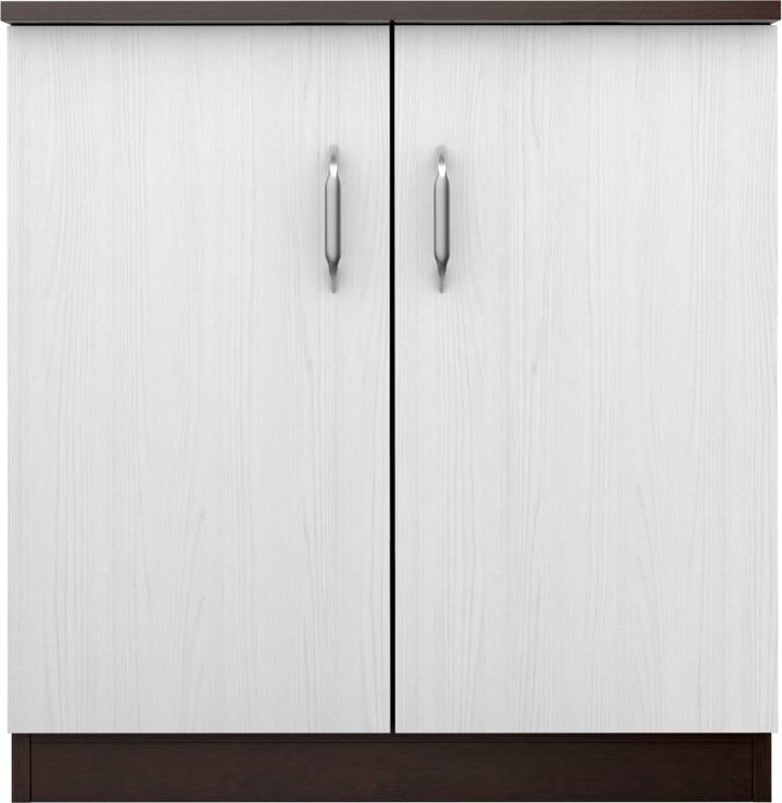 Bharat Lifestyle Mercury Engineered Wood Shoe Rack (White, Brown, 3 Shelves, Knock Down) - BHARAT LIFESPACE PRIVATE LIMITED