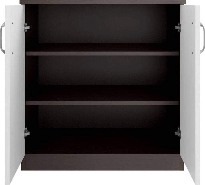 Bharat Lifestyle Mercury Engineered Wood Shoe Rack (White, Brown, 3 Shelves, Knock Down) - BHARAT LIFESPACE PRIVATE LIMITED