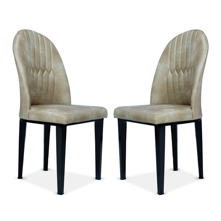 Bharat Lifestyle Metal Dining Chair (Set of 2, Finish Color - Cream) - BHARAT LIFESPACE PRIVATE LIMITED