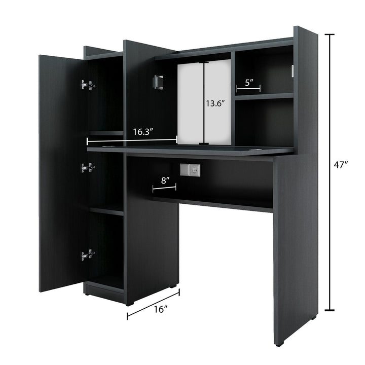 Bharat Lifestyle Moon flower Engineered Wood Study Table (Free Standing, Finish Color - Wenge, Knock Down) - BHARAT LIFESPACE PRIVATE LIMITED
