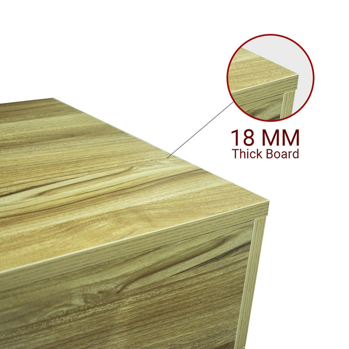 Bharat Lifestyle Neon Engineered Wood TV Entertainment Unit (Finish Color - White & Walnut, Knock Down) - BHARAT LIFESPACE PRIVATE LIMITED