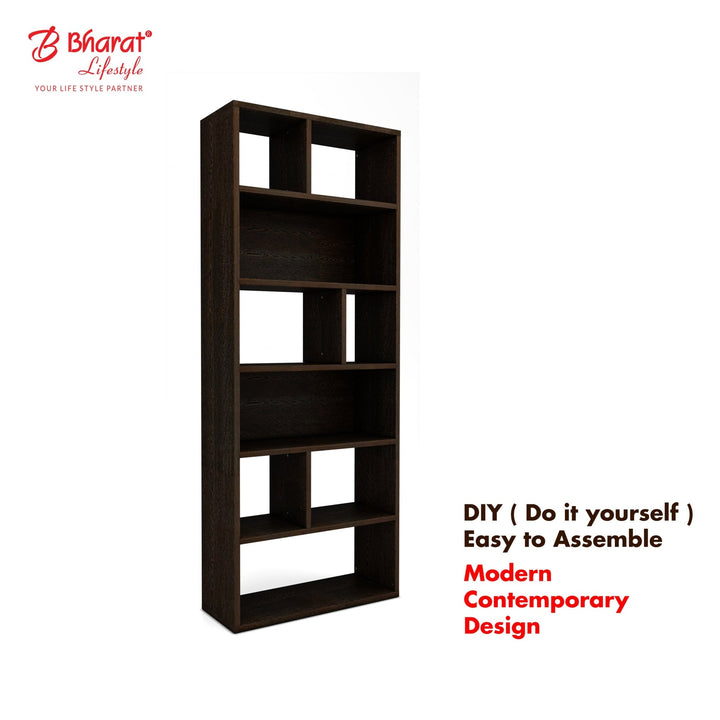 Bharat Lifestyle Nevis Engineered Wood Open Book Shelf (Finish Color - Wenge, DIY(Do - It - Yourself)) - BHARAT LIFESPACE PRIVATE LIMITED