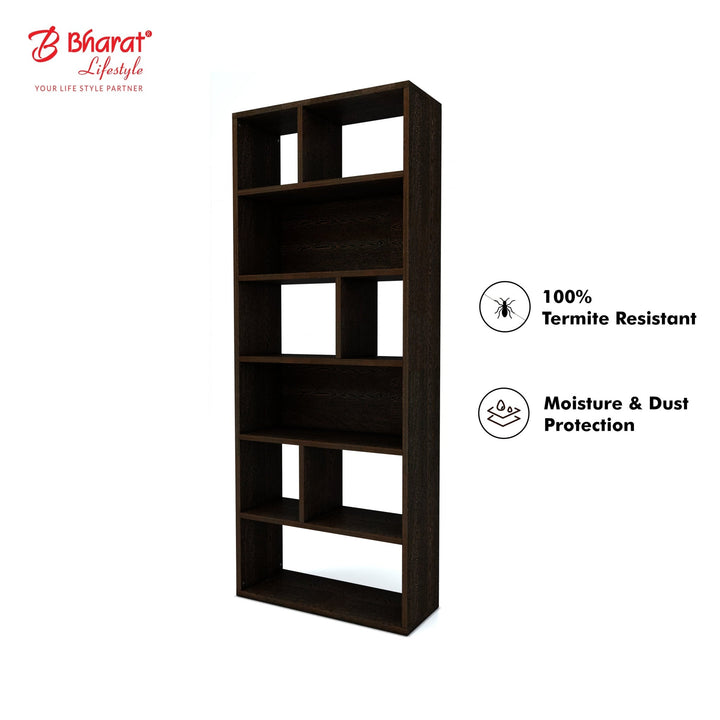 Bharat Lifestyle Nevis Engineered Wood Open Book Shelf (Finish Color - Wenge, DIY(Do - It - Yourself)) - BHARAT LIFESPACE PRIVATE LIMITED