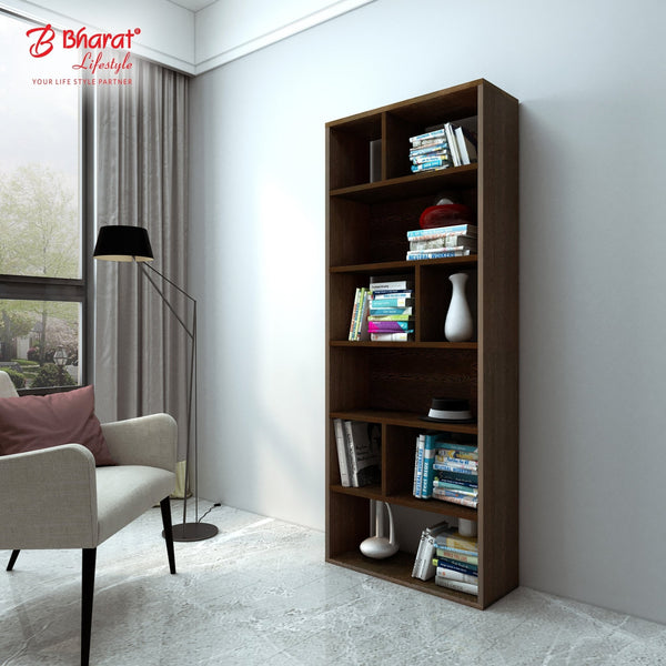 Bharat Lifestyle Nevis Engineered Wood Open Book Shelf (Finish Color - Wenge, DIY(Do - It - Yourself)) - BHARAT LIFESPACE PRIVATE LIMITED