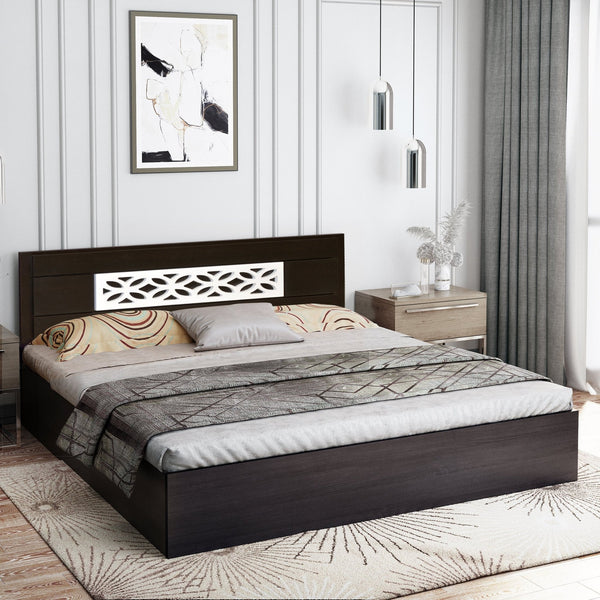 Bharat Lifestyle Oman Engineered Wood Queen Box Bed with Storage Bed for Bedroom, Living Room, Color – Wenge, Delivery Condition - Knock Down, 1 Year Warranty - BHARAT LIFESPACE PRIVATE LIMITED